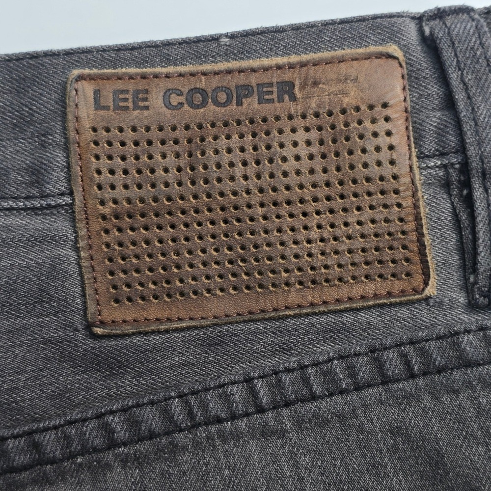 Lee Cooper Jeans Mens 34x32 Gray Straight Leg Button Fly Faded Denim Pants